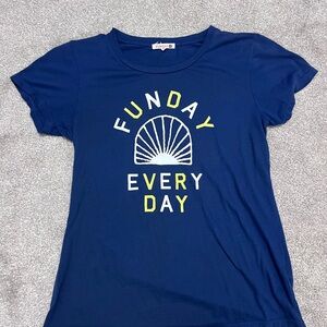 Sundry Funday Everyday Navy Blue Graphic Tee